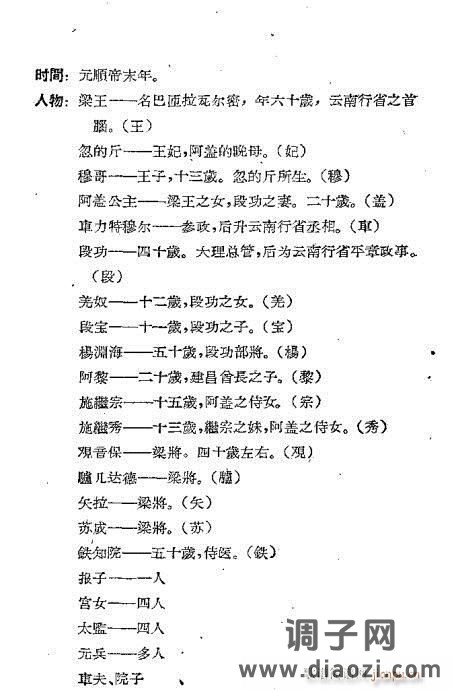 川剧《孔雀胆》目录1-20