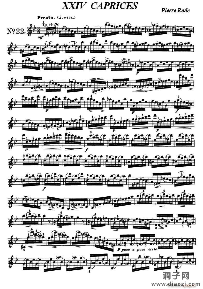 24首小提琴练习曲之22