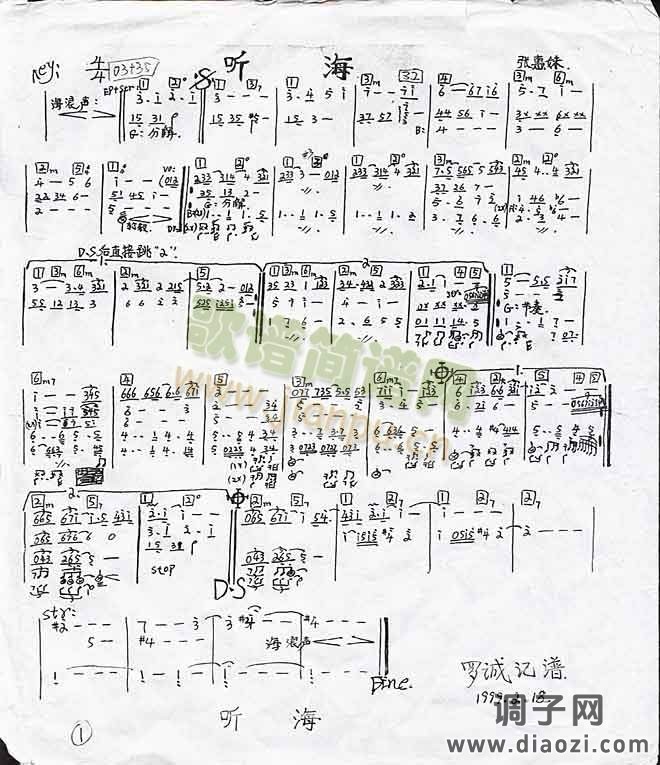 听海（乐队乐谱）[手稿]