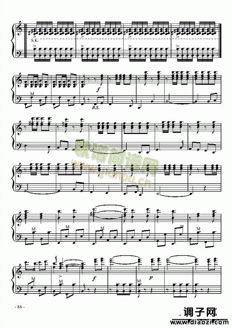 五级乐曲《我为祖国守大桥》 键盘类 手风琴