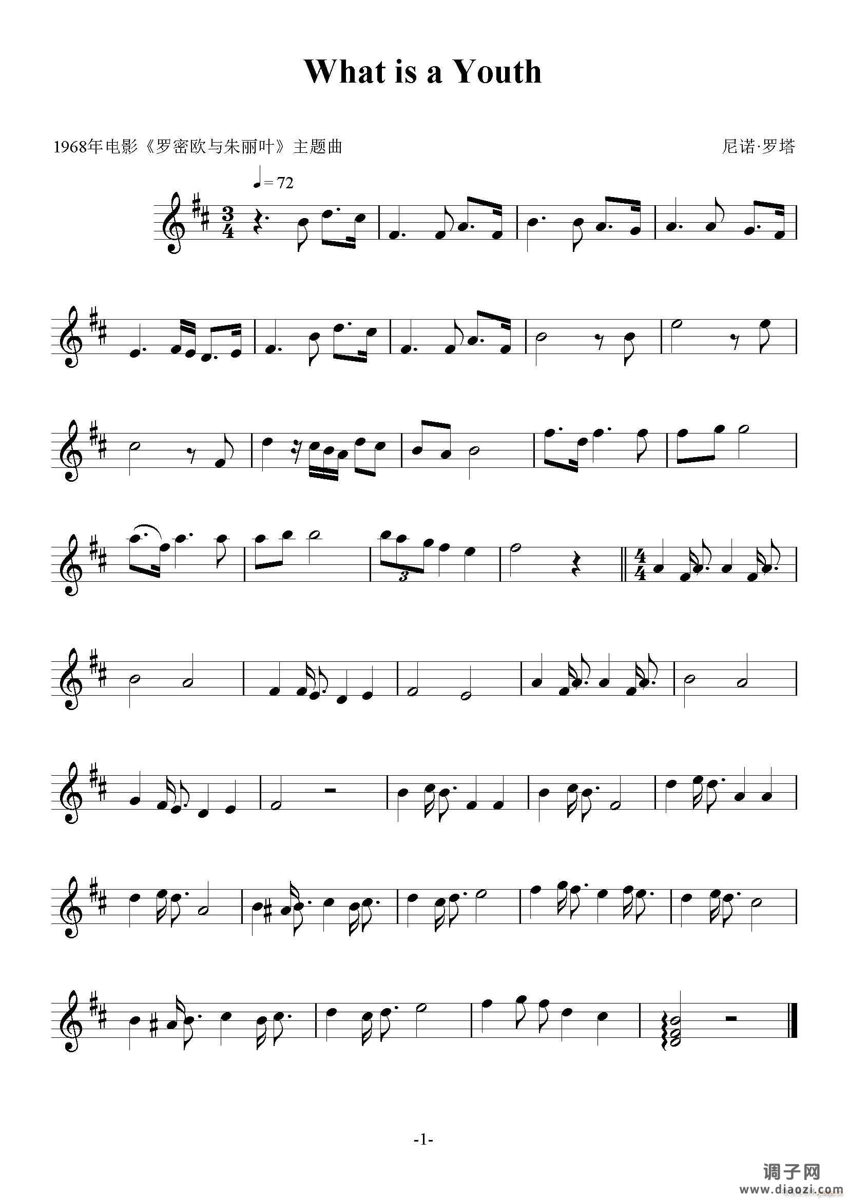 尼诺 罗塔 What is a Youth