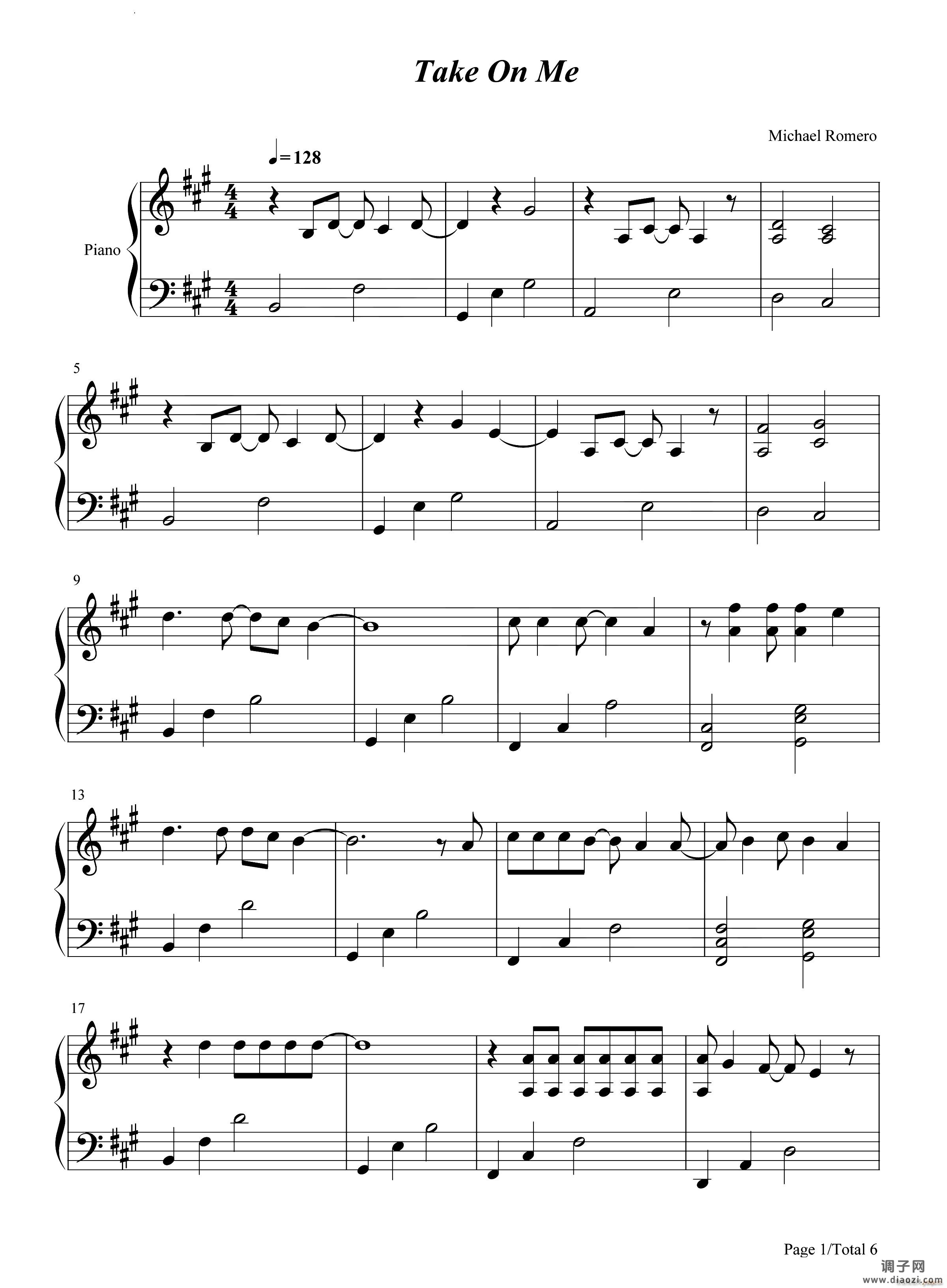 Take On Me带我走简单版