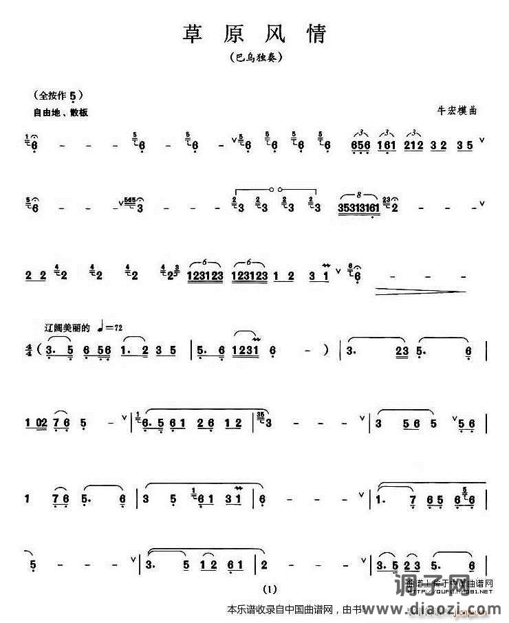 草原风情（巴乌）