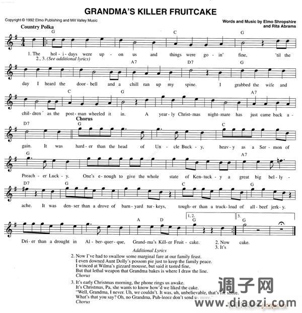 61 GRANDMA`S KILLER FRUITCAKE