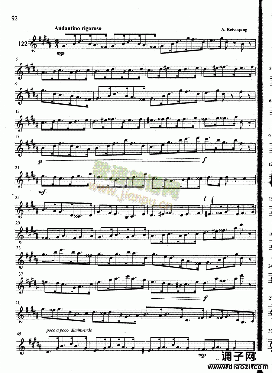 萨克斯管练习曲第100—092页