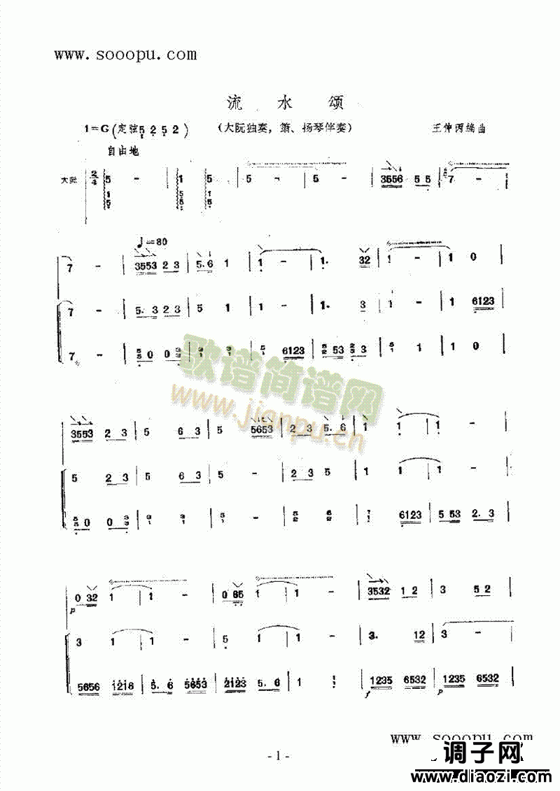 流水颂 民乐类 阮