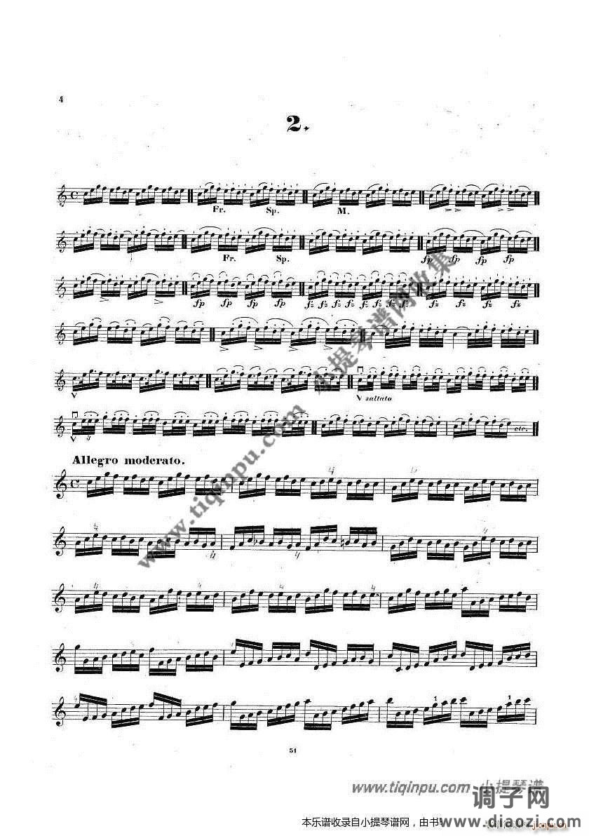 克莱采尔小提琴练习曲（1-9）