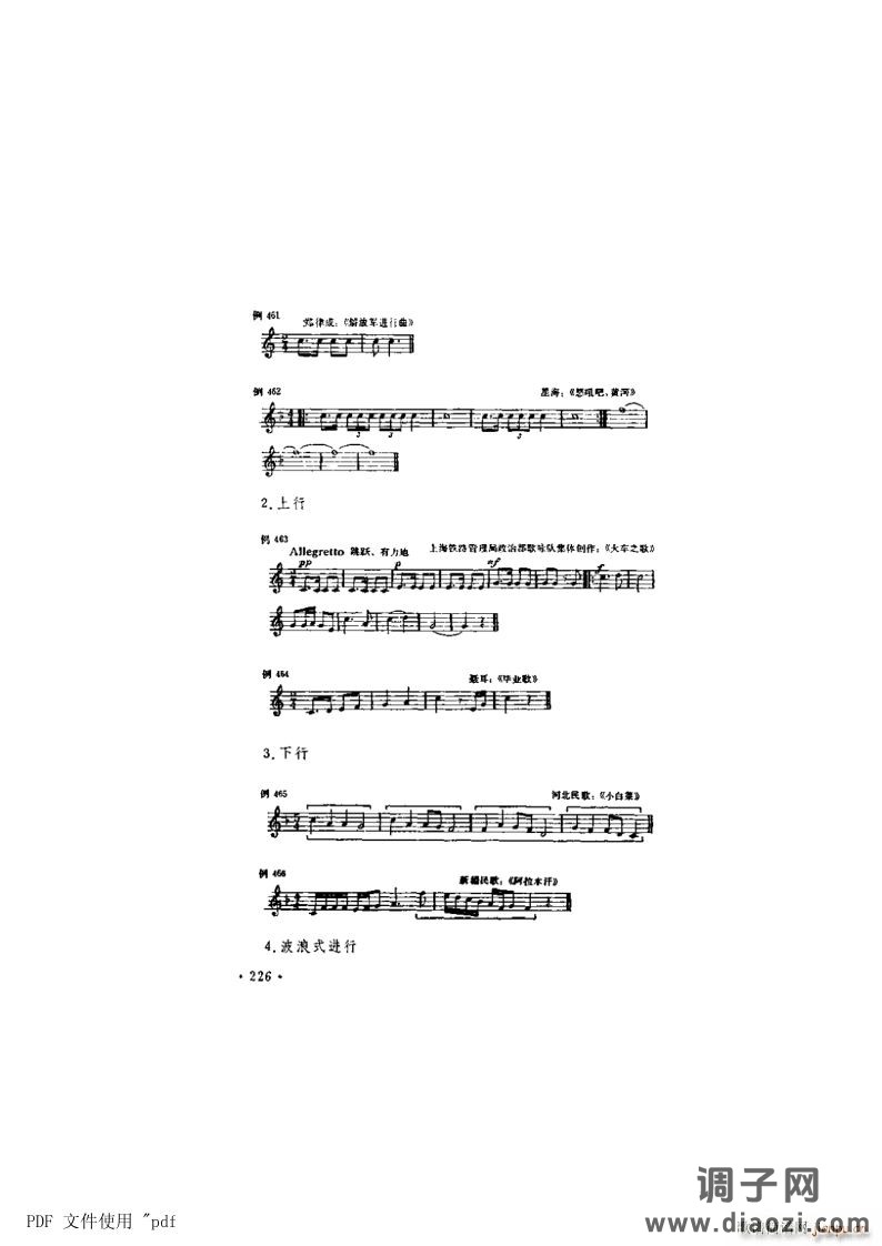 其他 第15章-旋律 第3节第226页-旋律进行的方向和高潮