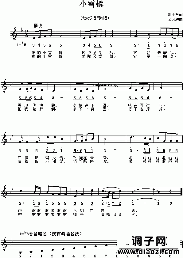 儿童歌曲:小雪橇