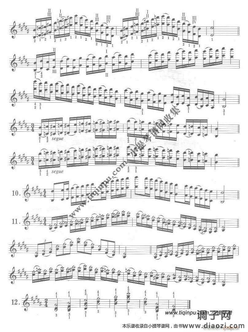 卡尔弗莱什《小提琴音阶体系》B大调