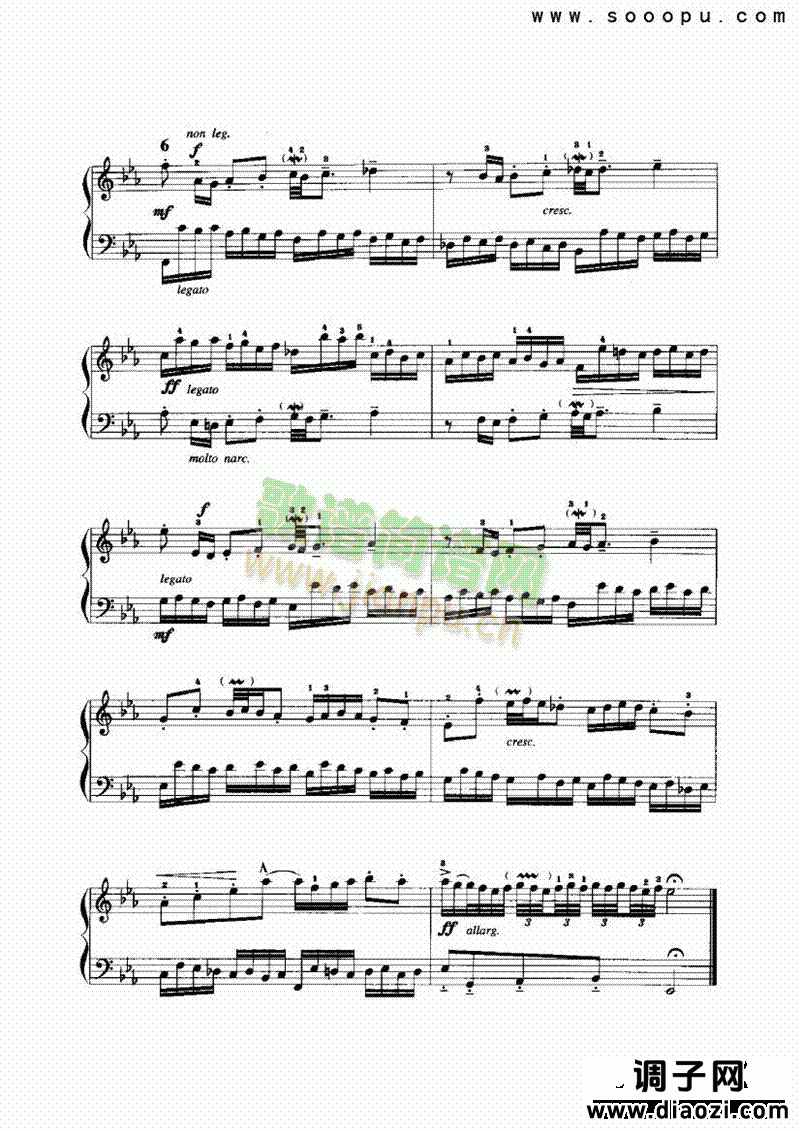 bE小调二部创意曲 键盘类 手风琴