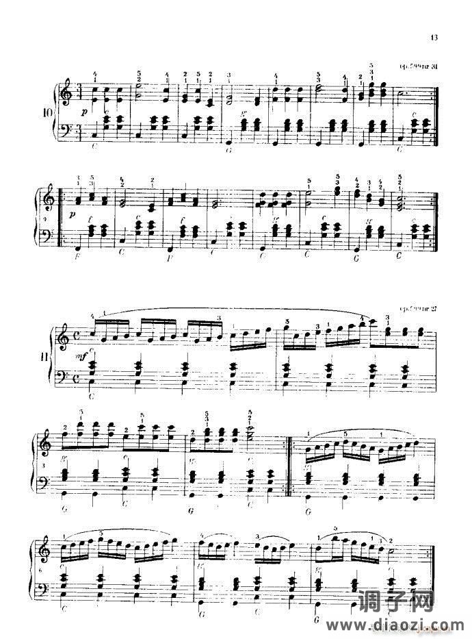 车尔尼手风琴练习曲集