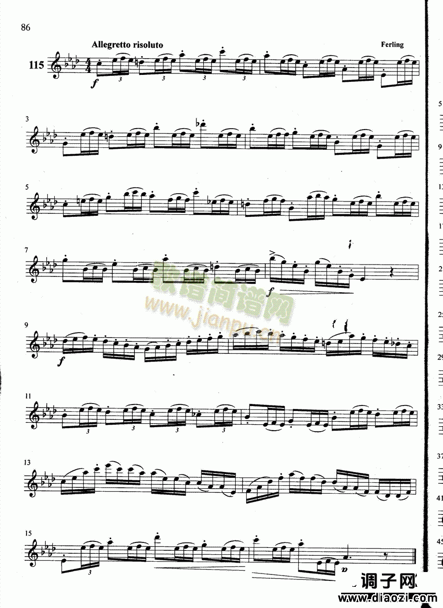 萨克斯管练习曲第100—086页