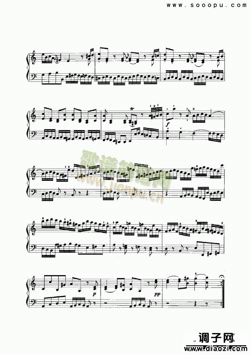 小奏鸣曲第3号 键盘类 手风琴