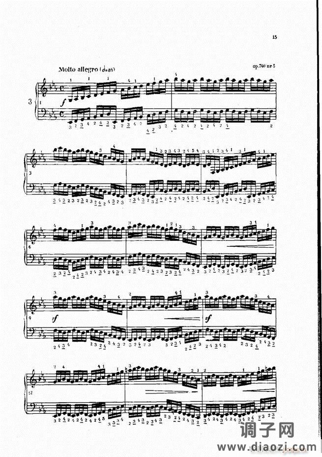 车尔尼手风琴练习曲集 Ⅳ