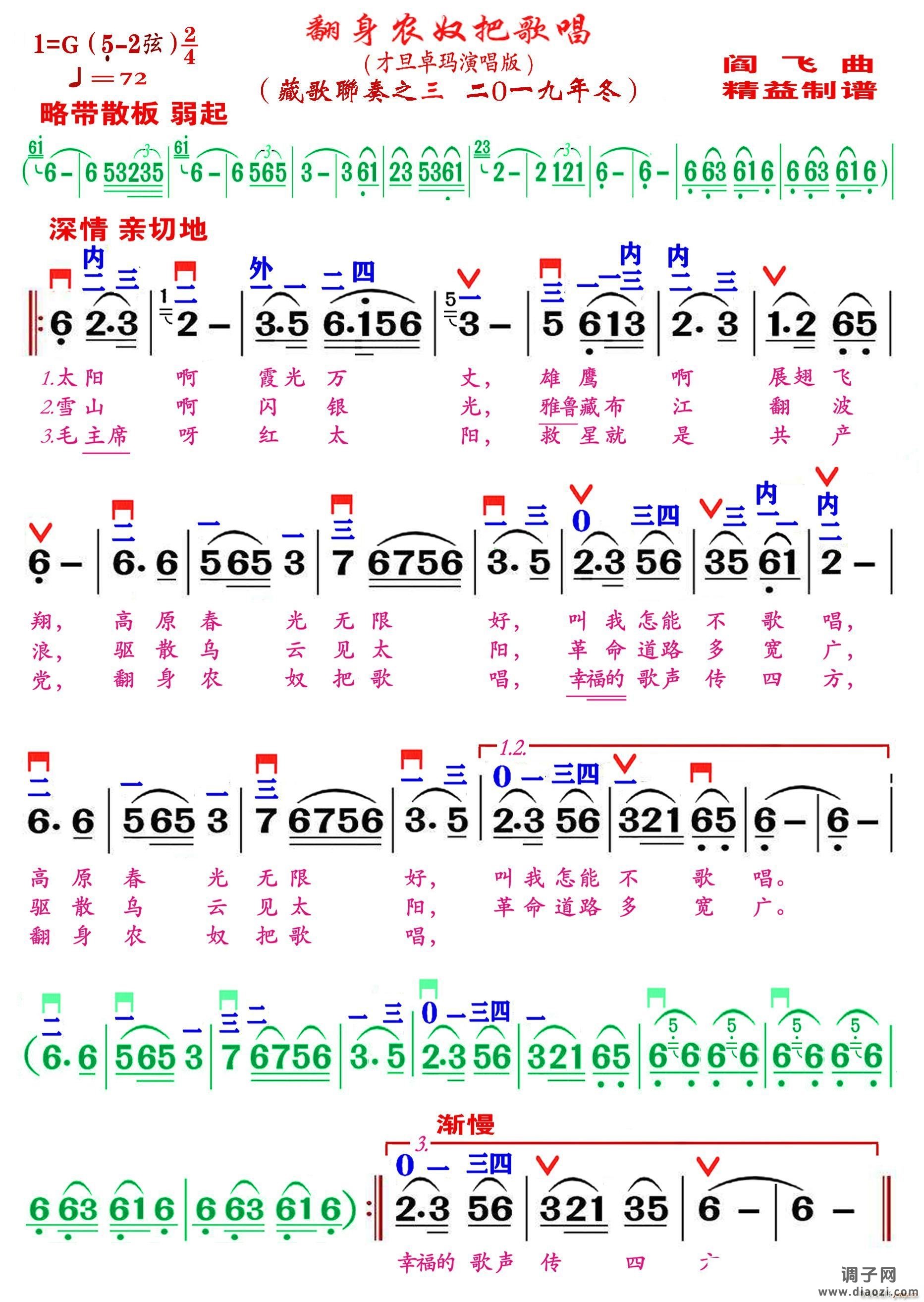 翻身农奴把歌唱（精益制谱）