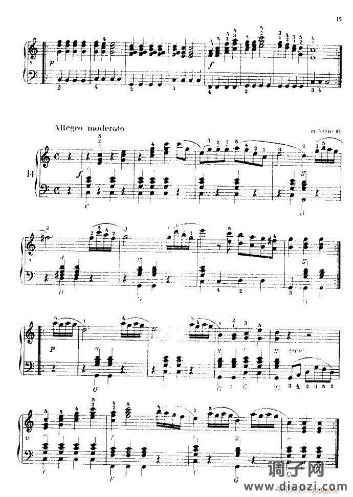 车尔尼手风琴练习曲集