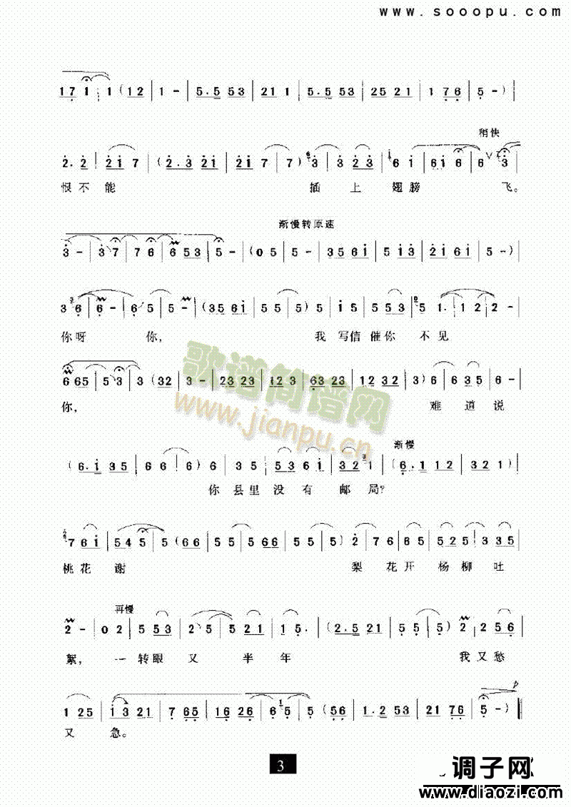 （现代戏）祖国的大建设一日千里（朝阳沟） 其他类 戏曲谱