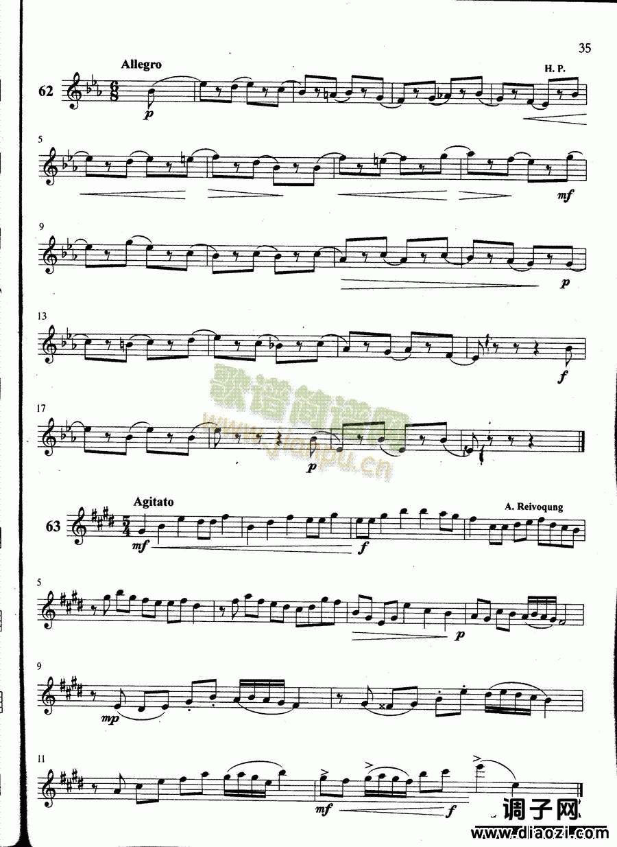 萨克斯管练习曲第100—035页