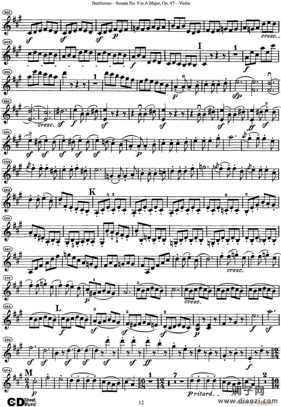 Violin Sonata No 9 in A Major Op 47