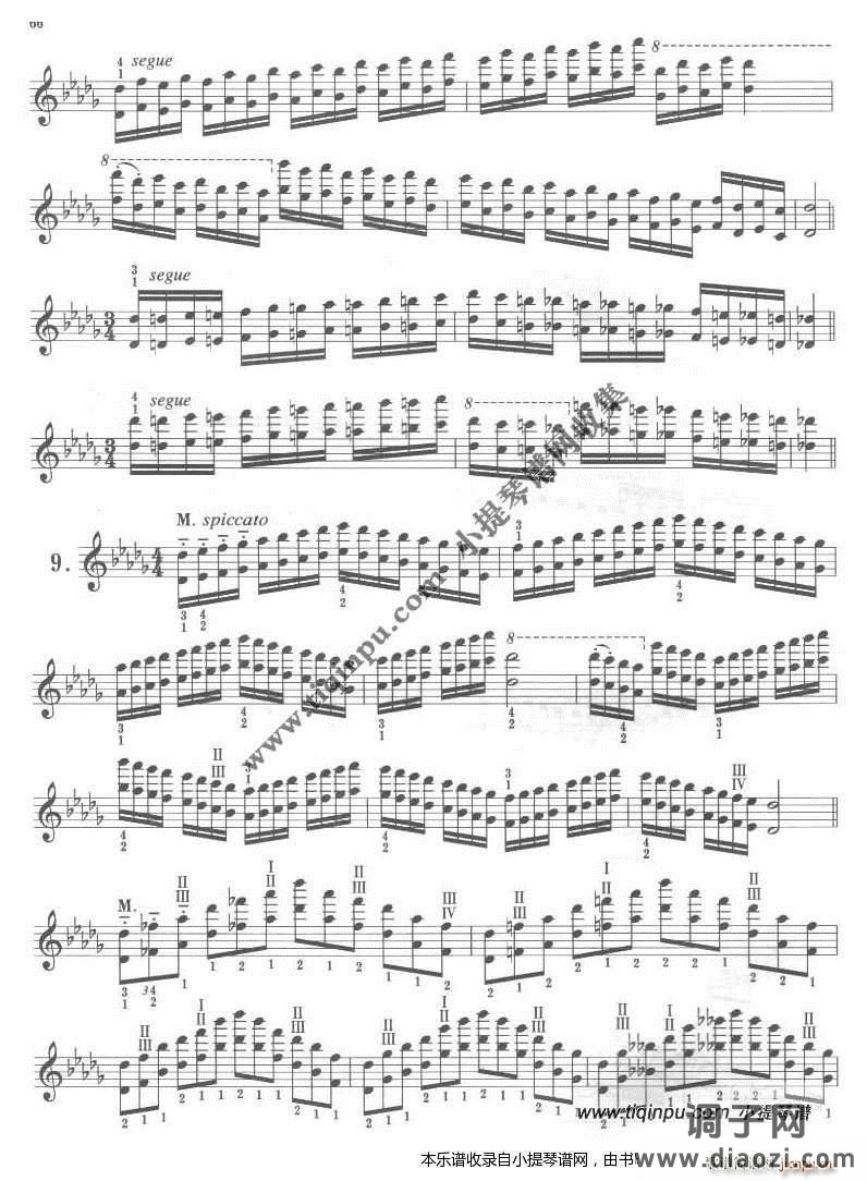 卡尔弗莱什《小提琴音阶体系》降D大调