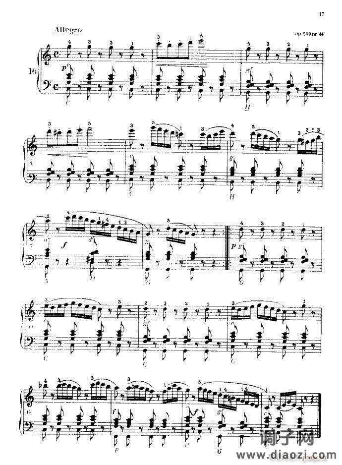 车尔尼手风琴练习曲集