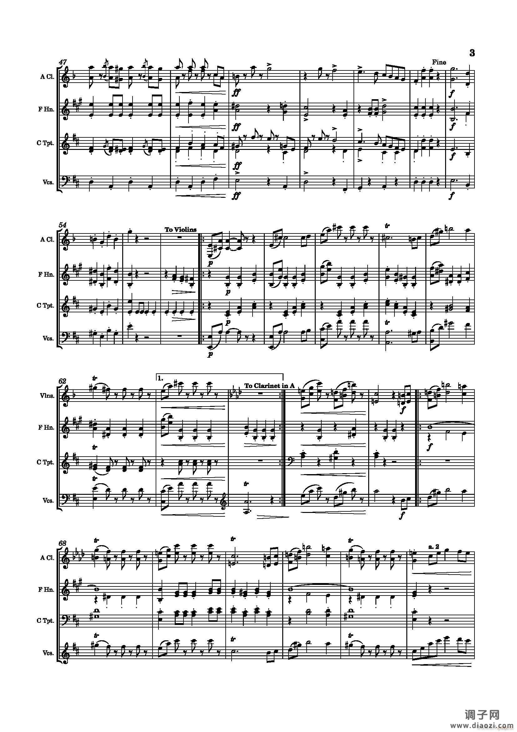 老约翰 施特劳斯 拉德茨基进行曲（混合四重奏）