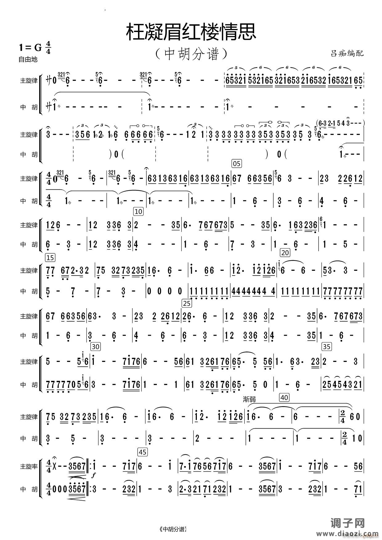 枉凝眉红楼情思中胡分谱