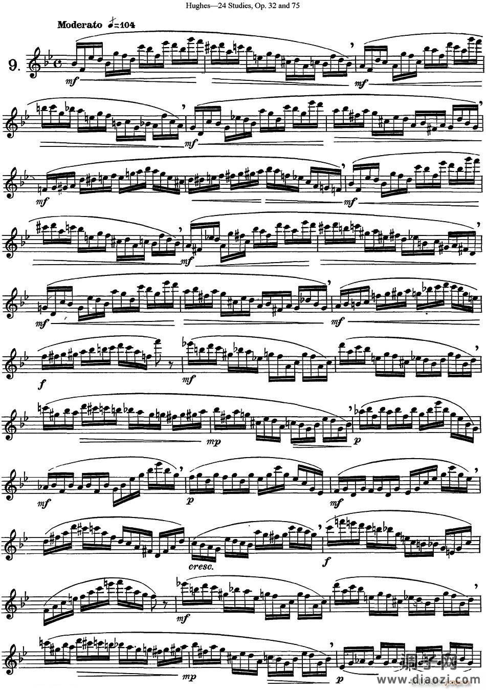 胡埃斯24首长笛练习曲Op 32(NO 9) 长笛