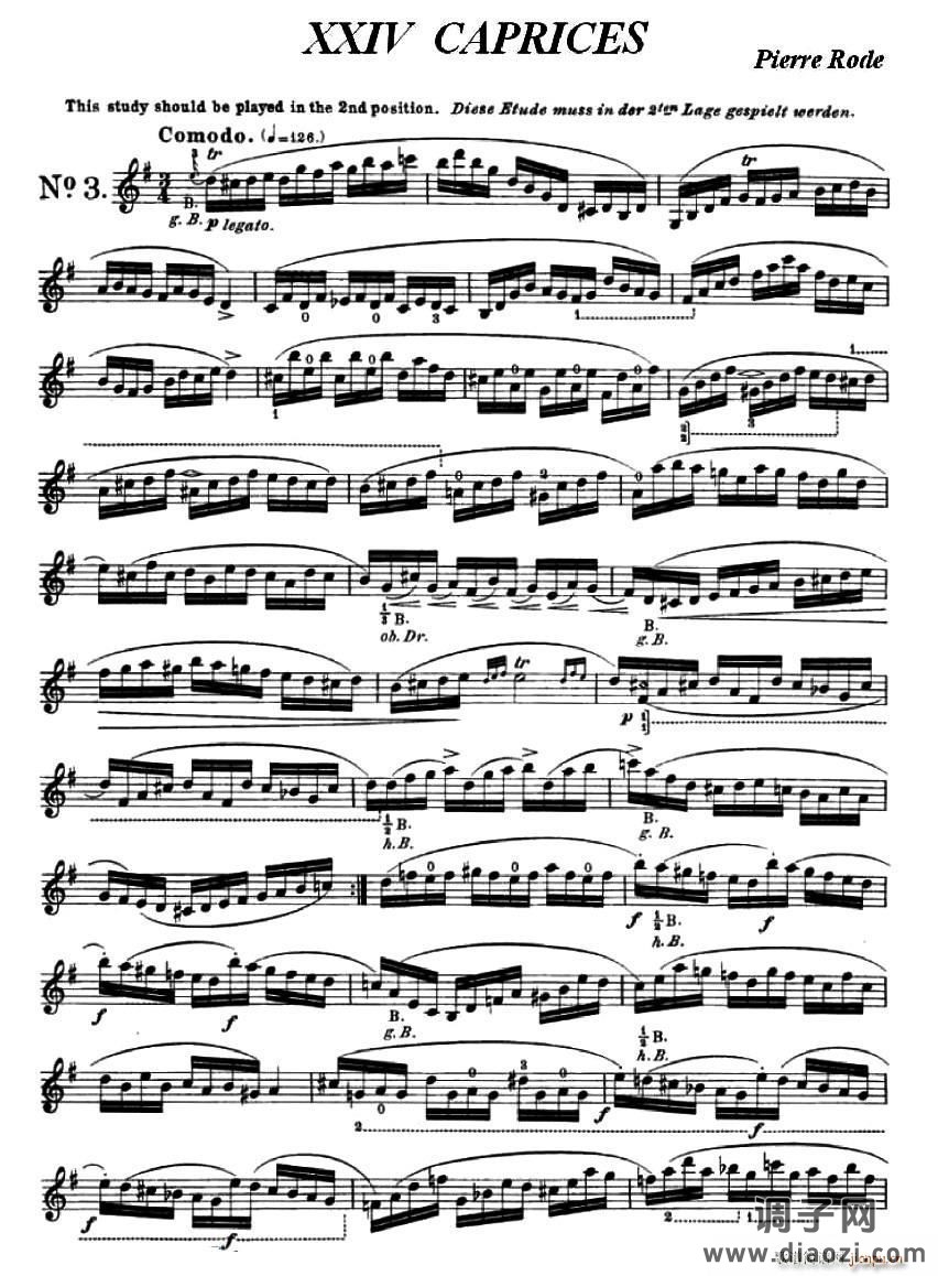 24首小提琴练习曲之3