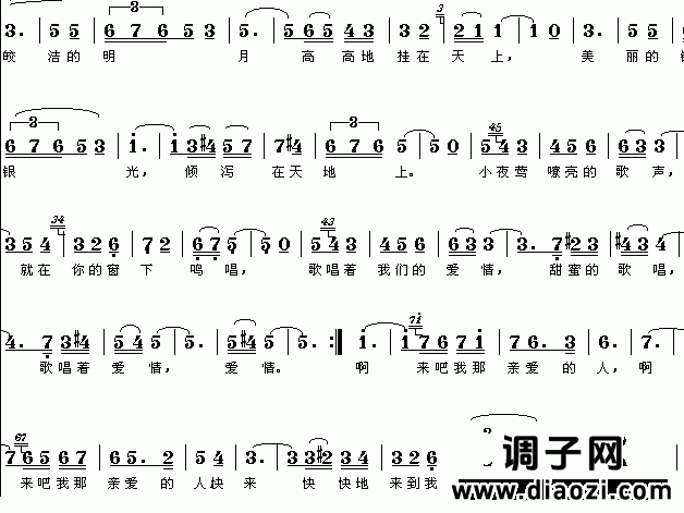 (意)德里戈:小夜曲(简谱)