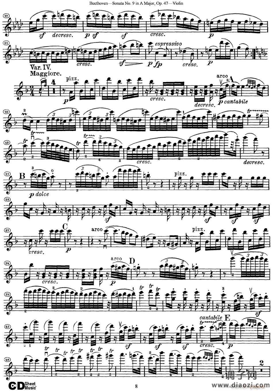 Violin Sonata No 9 in A Major Op 47