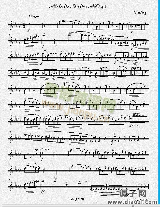 四十八首旋律练习曲之四十八