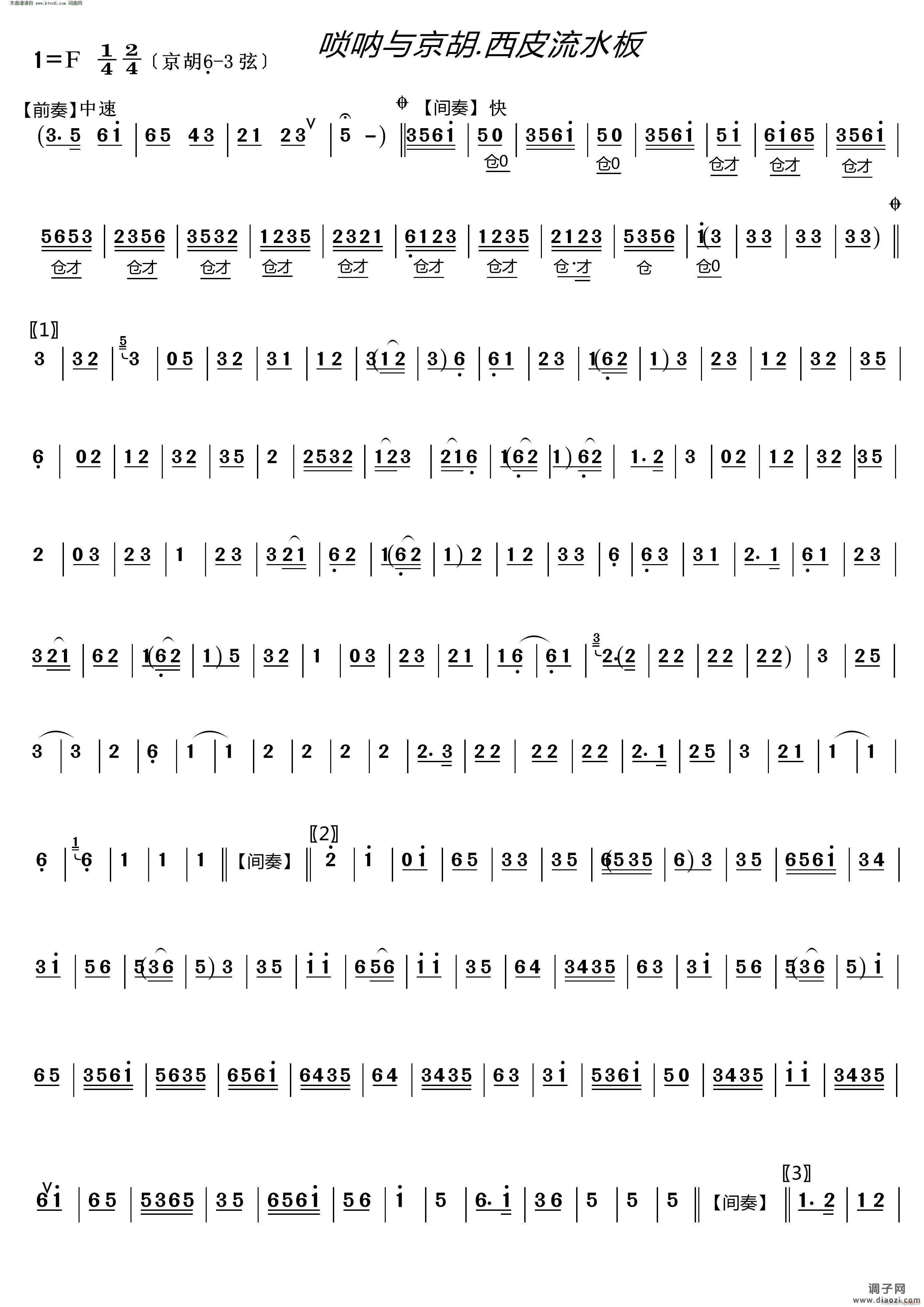 唢呐与京胡 西皮流水板(器乐曲)