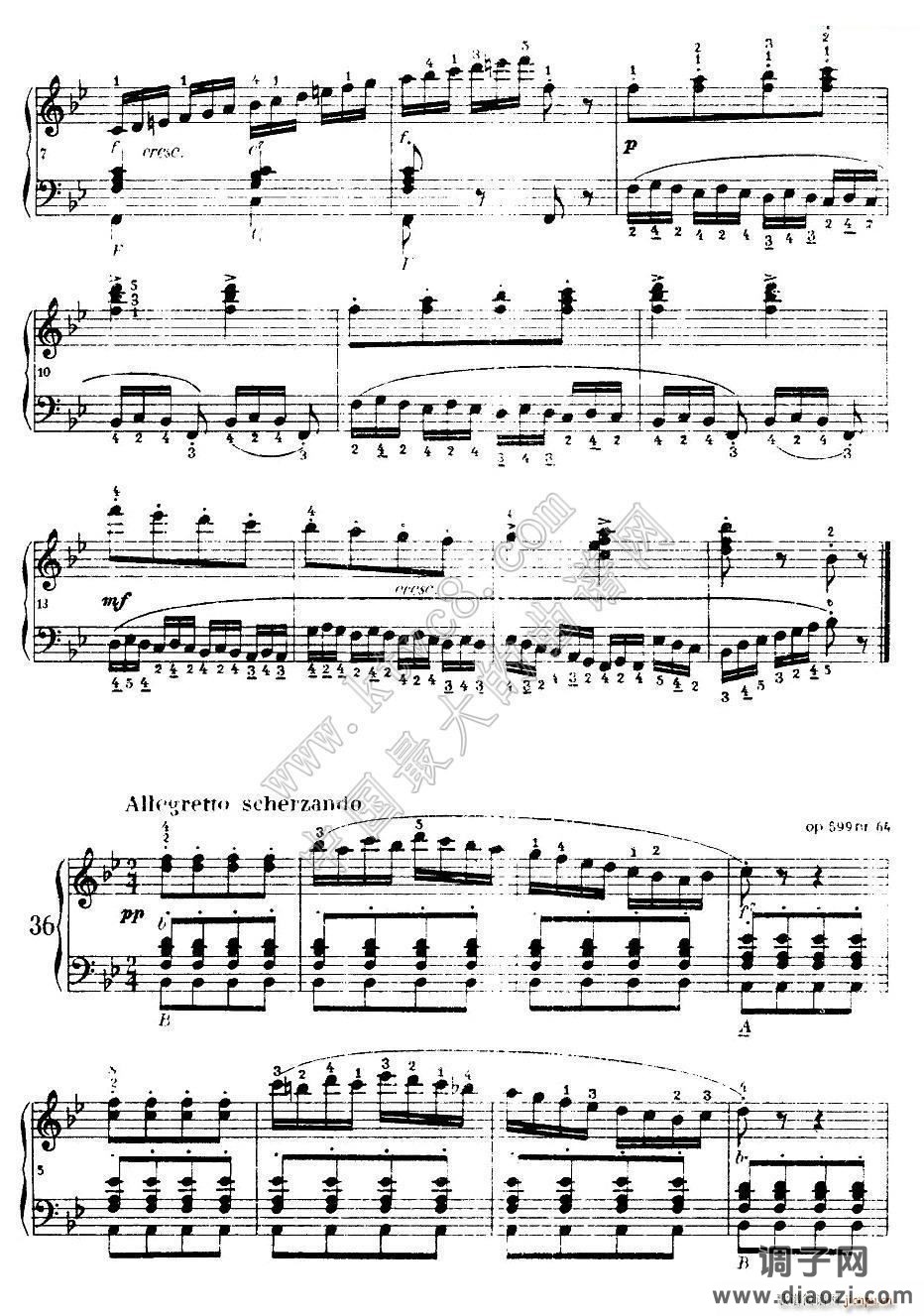 《车尔尼手风琴练习曲集》（第Ⅰ册）（22—36）