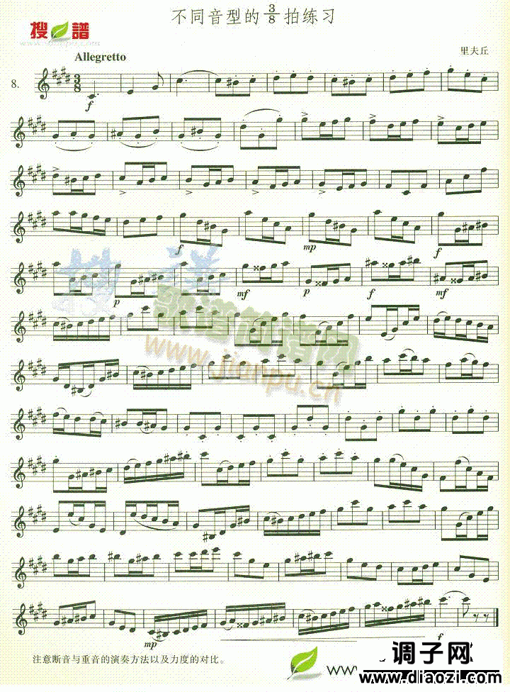 不同音型的8\3拍练习