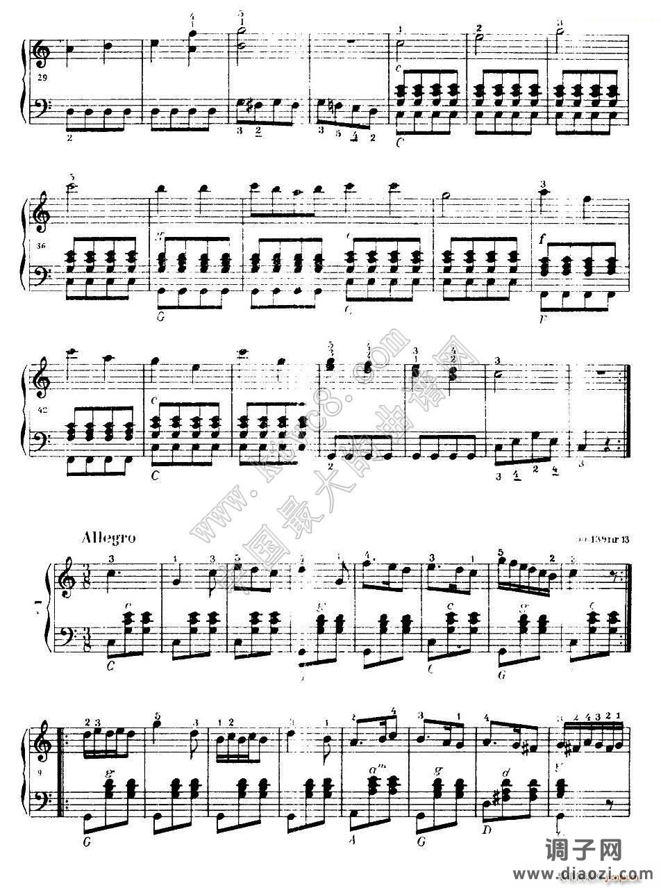 《车尔尼手风琴练习曲集》（第Ⅰ册） （1—9）