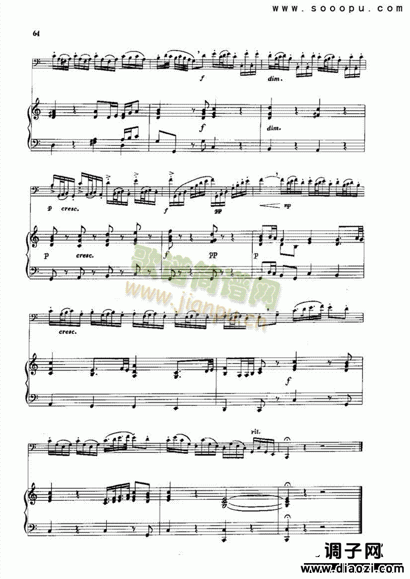 C大调奏鸣曲 管乐类 大管