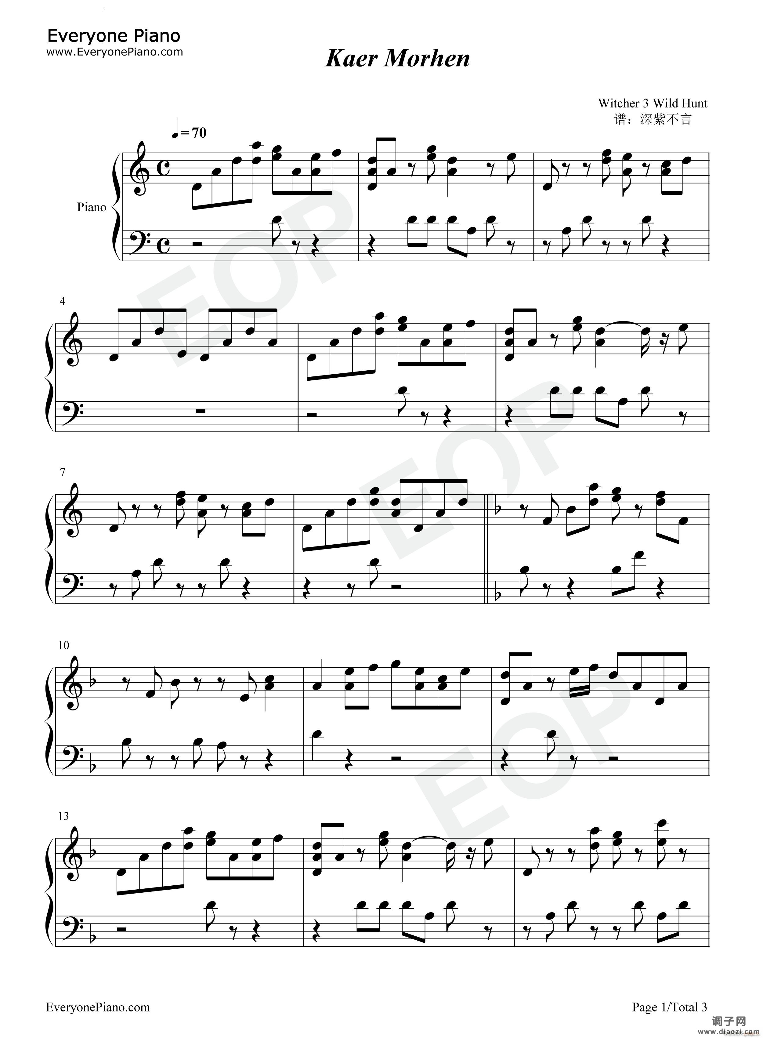 Kaer Morhen巫师3狂猎BGM