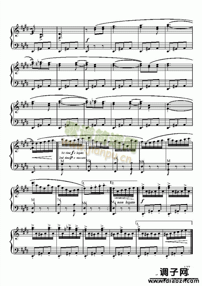 六级乐曲《快板》 键盘类 手风琴