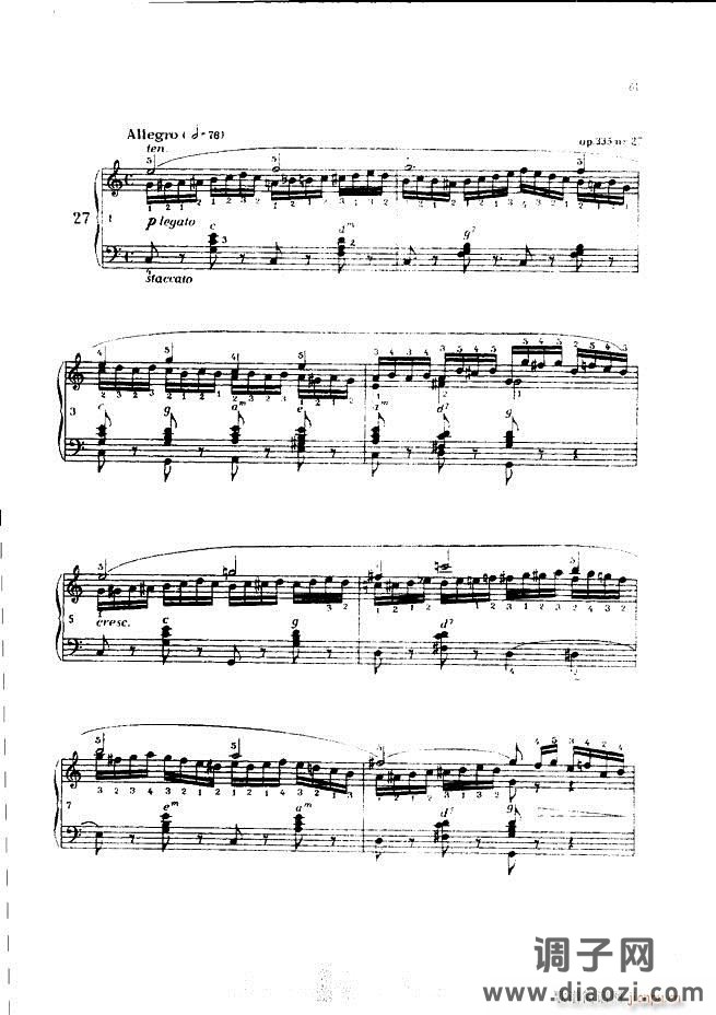 车尔尼手风琴练习曲集 Ⅲ