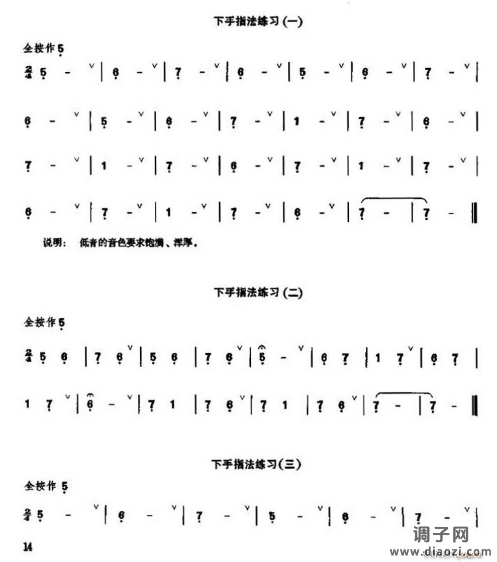 笛子下手指法练习 笛箫