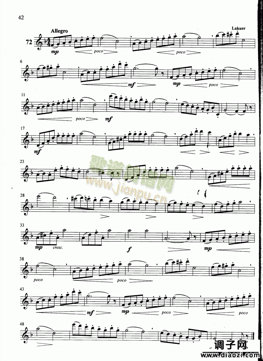 萨克斯管练习曲第100—042页