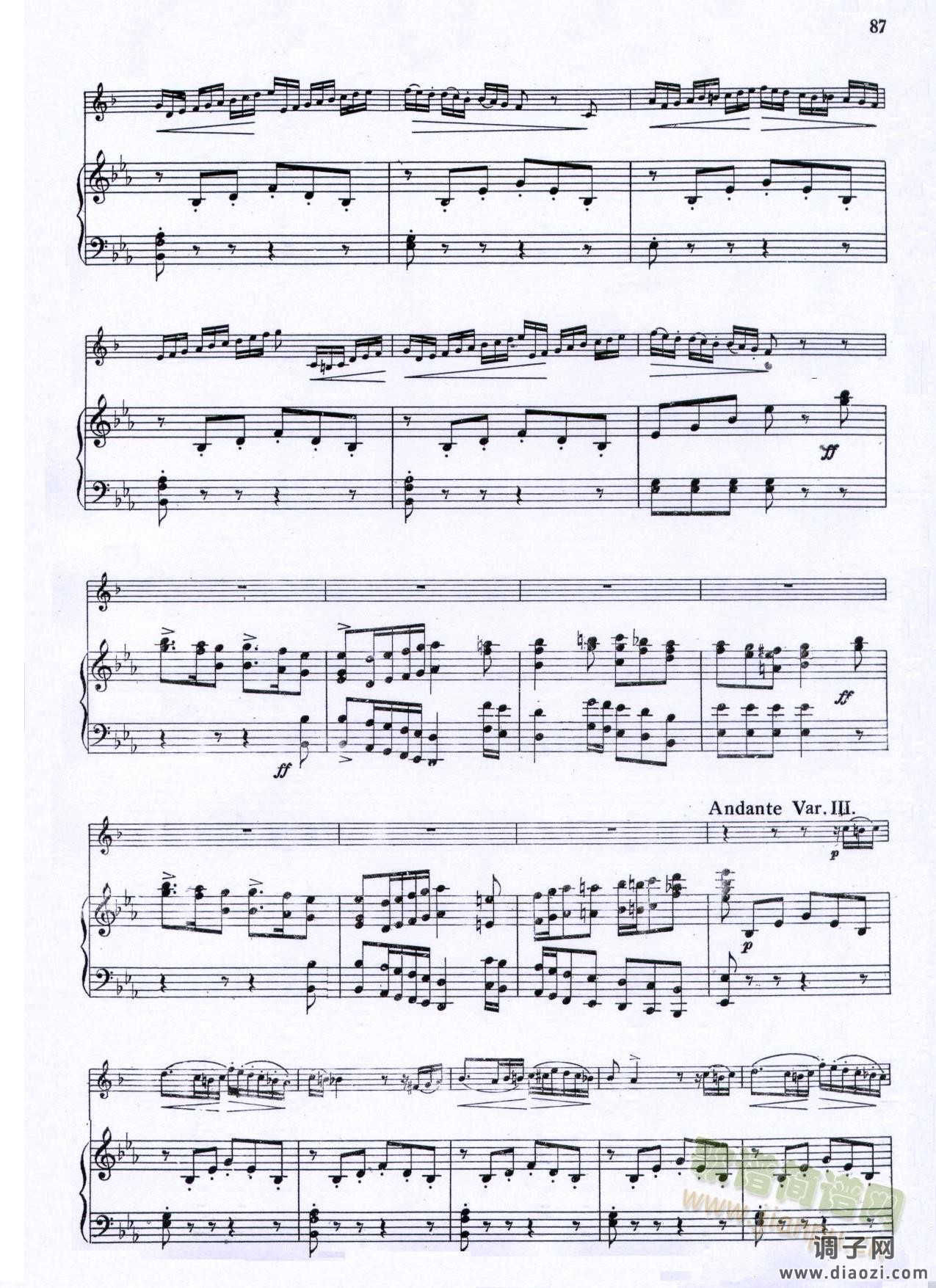 威尼斯狂欢节幻想变奏曲+钢琴伴奏