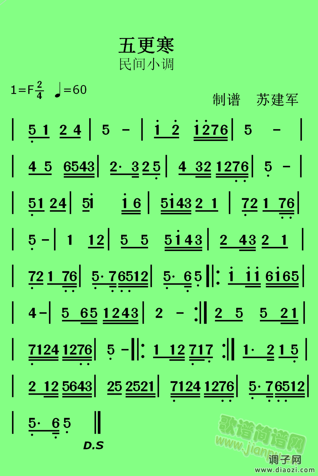 甘肃民间唢呐简谱