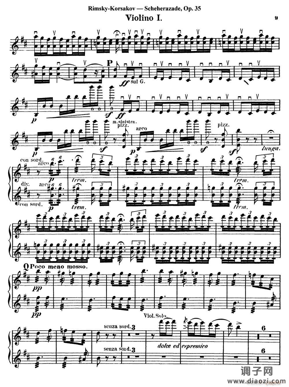 Scheherazade(Ⅱ)Op 35(第一小提琴)