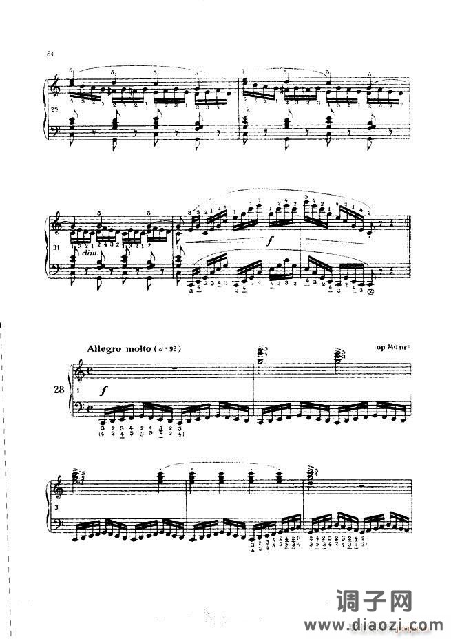 车尔尼手风琴练习曲集 Ⅲ