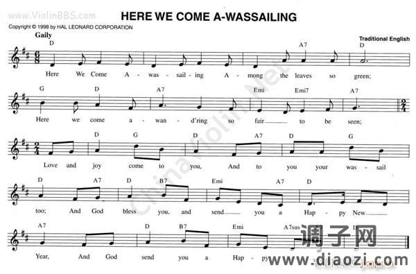 73 HERE WE COME A WASSAILING