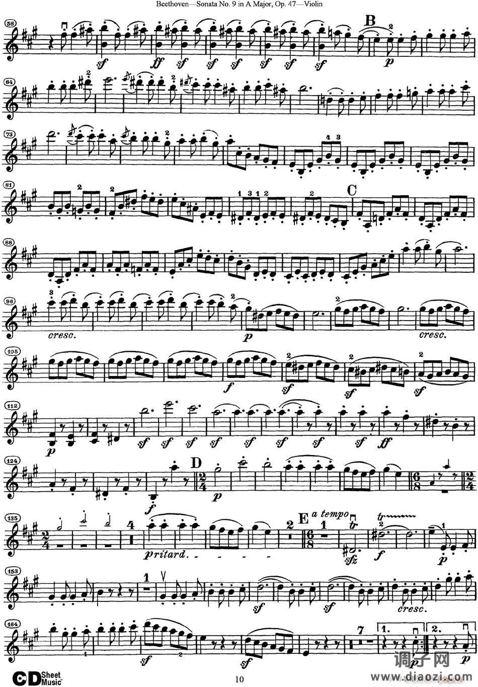 Violin Sonata No 9 in A Major Op 47