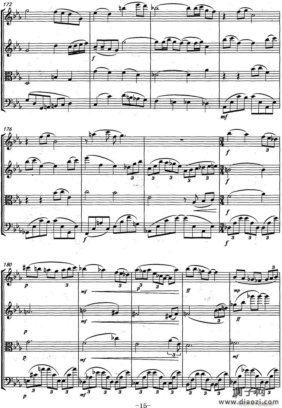 速写（弦乐四重奏）